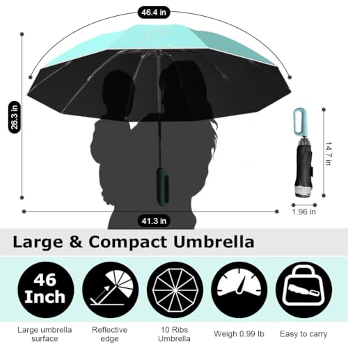 PALAY® 2 Pack Big Umbrella for Men Women with Reflective Strap PALAY® 2 Pack Big Umbrella for Men Women with Reflective Strap